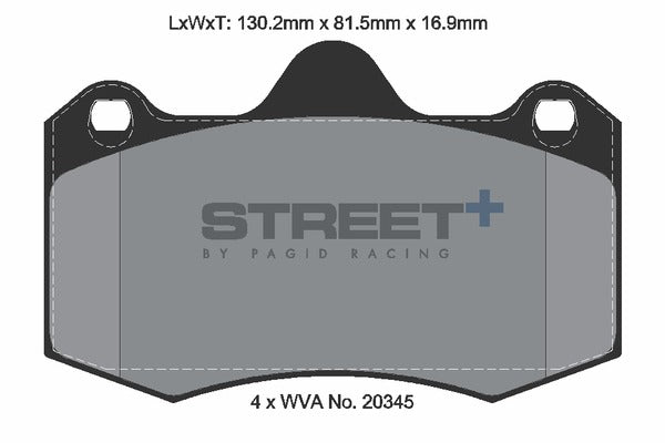 Pagid Racing Street+ Brake Pads T8000SP2001
