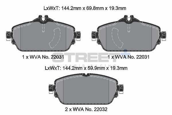 Pagid Racing Street+ Brake Pads T8008SP2001