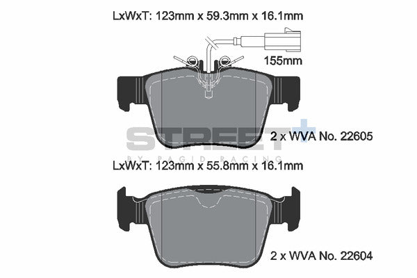 Pagid Racing Street+ Brake Pads T8016SP2001