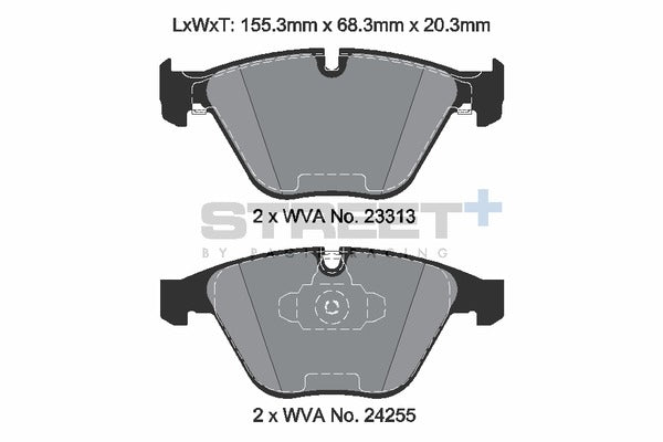 Pagid Racing Street+ Brake Pads T8025SP2001