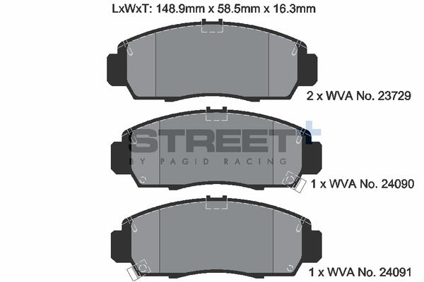 Pagid Racing Street+ Brake Pads T8042SP2001