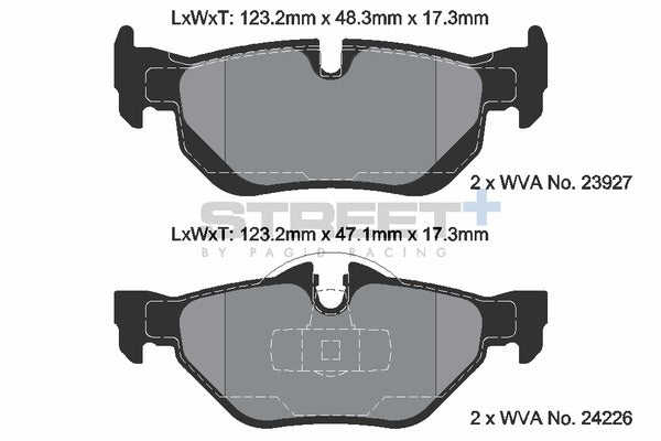 Pagid Racing Street+ Brake Pads T8051SP2001