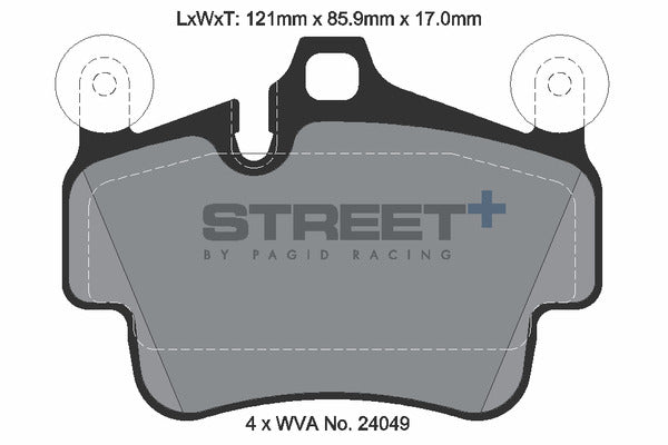 Pagid Racing Street+ Brake Pads T8054SP2001