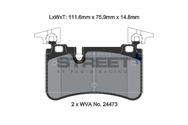 Pagid Racing Street+ Brake Pads T8074SP2001
