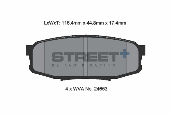 Pagid Racing Street+ Brake Pads T8084SP2001