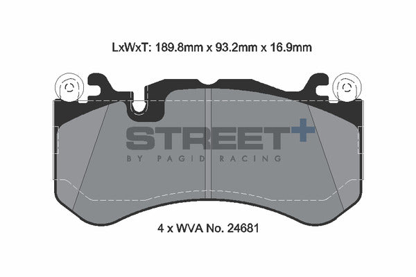 Pagid Racing Street+ Brake Pads T8086SP2001