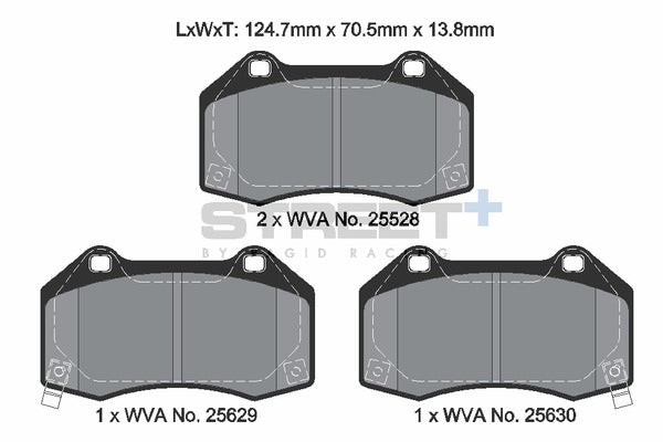 Pagid Racing Street+ Brake Pads T8088SP2001