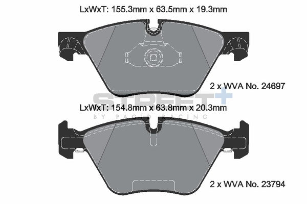 Pagid Racing Street+ Brake Pads T8089SP2001