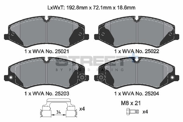 Pagid Racing Street+ Brake Pads T8103SP2001