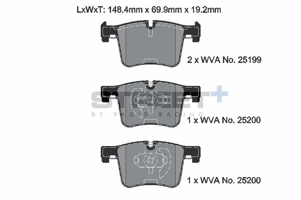 Pagid Racing Street+ Brake Pads T8113SP2001