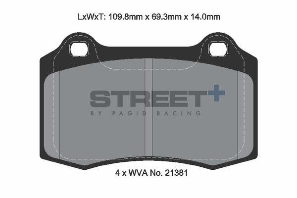 Pagid Racing Street+ Brake Pads T8155SP2001
