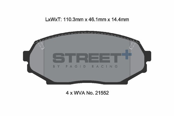 Pagid Racing Street+ Brake Pads T8157SP2001