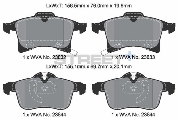 Pagid Racing Street+ Brake Pads T8179SP2001