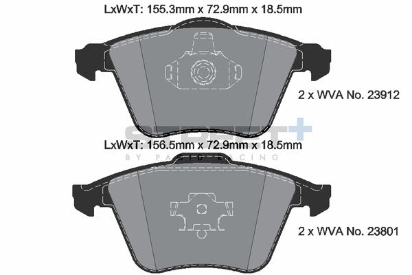 Pagid Racing Street+ Brake Pads T8180SP2001