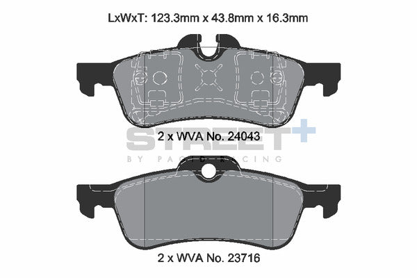 Pagid Racing Street+ Brake Pads T8184SP2001