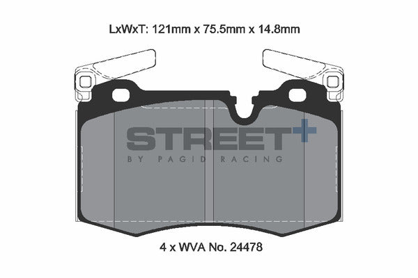 Pagid Racing Street+ Brake Pads T8188SP2001