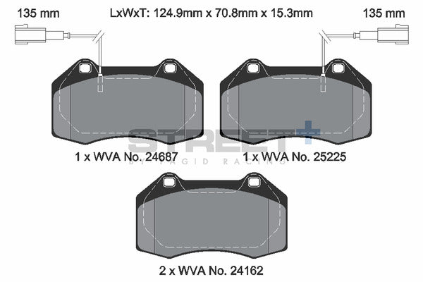 Pagid Racing Street+ Brake Pads T8190SP2001