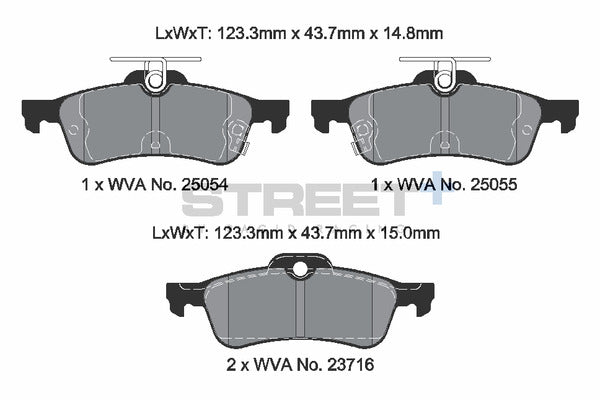 Pagid Racing Street+ Brake Pads T8196SP2001