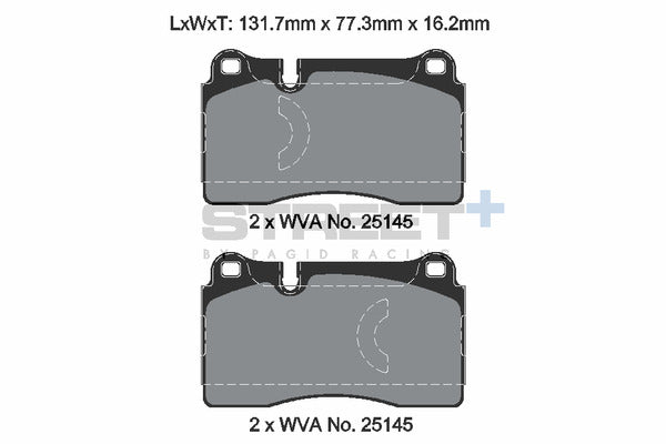 Pagid Racing Street+ Brake Pads T8198SP2001