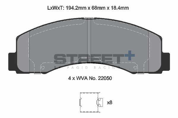 Pagid Racing Street+ Brake Pads T8208SP2001