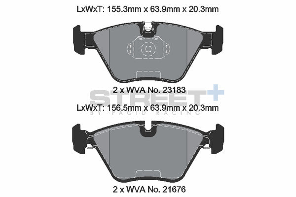 Pagid Racing Street+ Brake Pads T8221SP2001