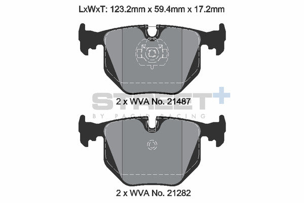 Pagid Racing Street+ Brake Pads T8223SP2001