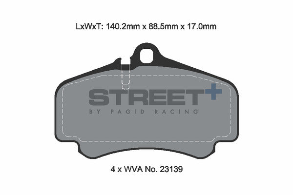Pagid Racing Street+ Brake Pads T8224SP2001