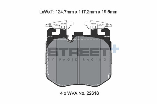 Pagid Racing Street+ Brake Pads T8226SP2001