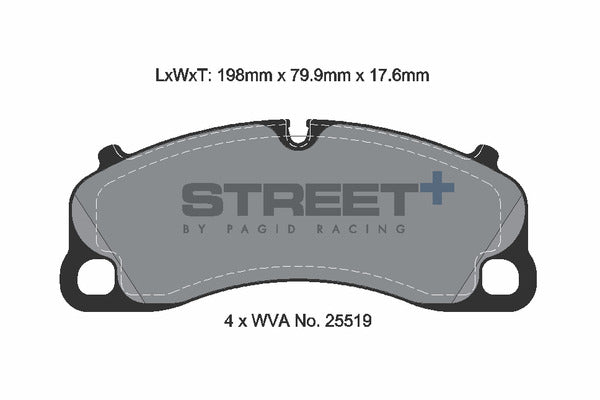 Pagid Racing Street+ Brake Pads T8276SP2001