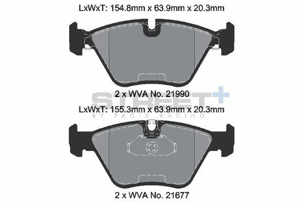 Pagid Racing Street+ Brake Pads T8296SP2001