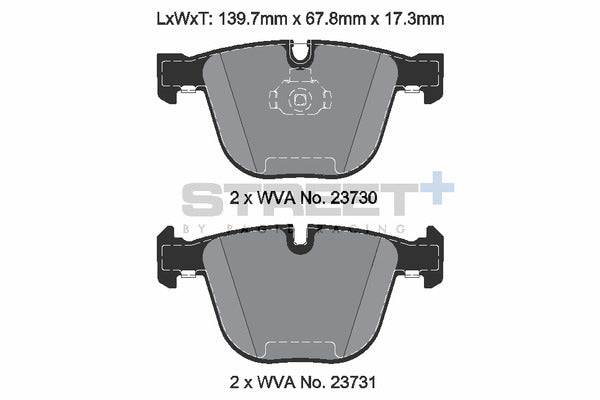 Pagid Racing Street+ Brake Pads T8297SP2001
