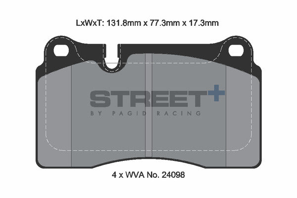 Pagid Racing Street+ Brake Pads T8299SP2001