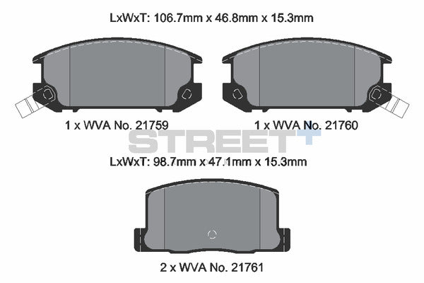 Pagid Racing Street+ Brake Pads T8307SP2001