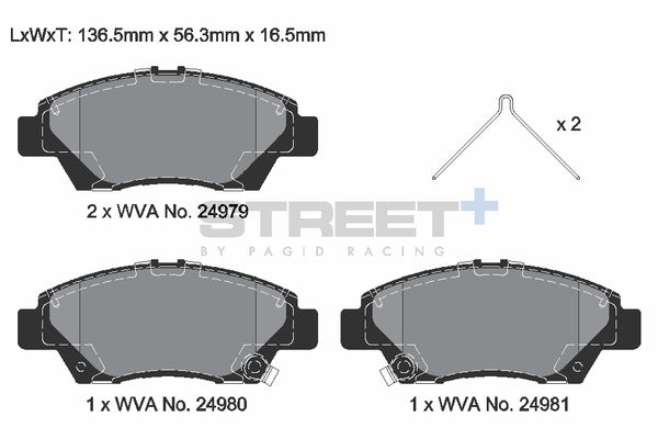 Pagid Racing Street+ Brake Pads T8310SP2001