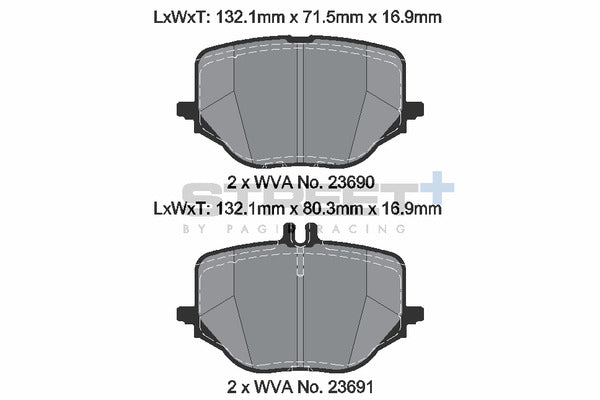 Pagid Racing Street+ Brake Pads T8314SP2001