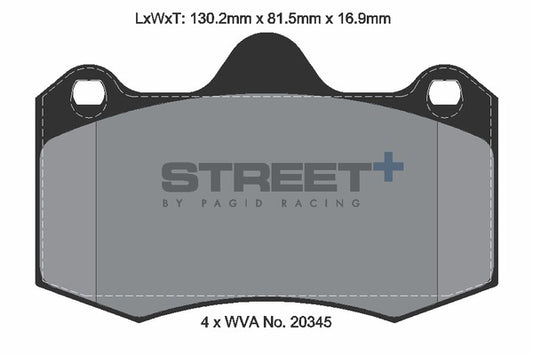 Pagid Racing Street+ Brake Pads T8000SP2001