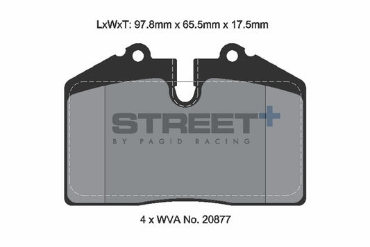 Pagid Racing Street+ Brake Pads T8002SP2001