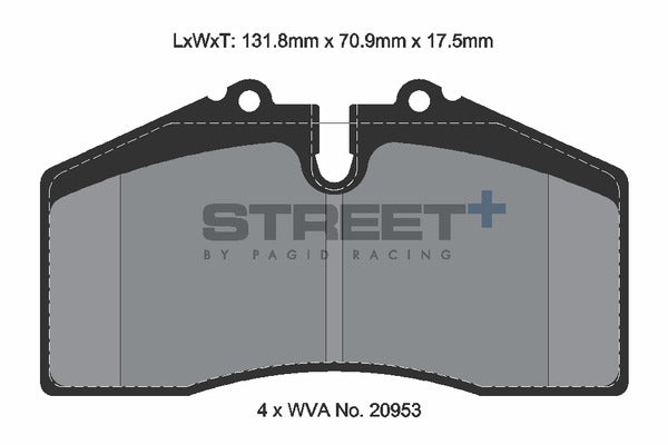 Pagid Racing Street+ Brake Pads T8003SP2001