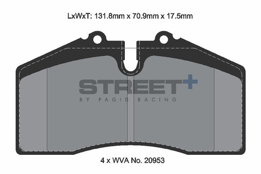 Pagid Racing Street+ Brake Pads T8003SP2001