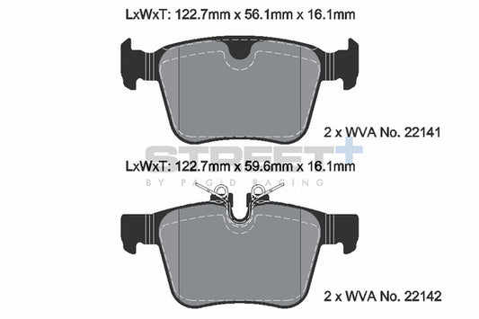 Pagid Racing Street+ Brake Pads T8012SP2001