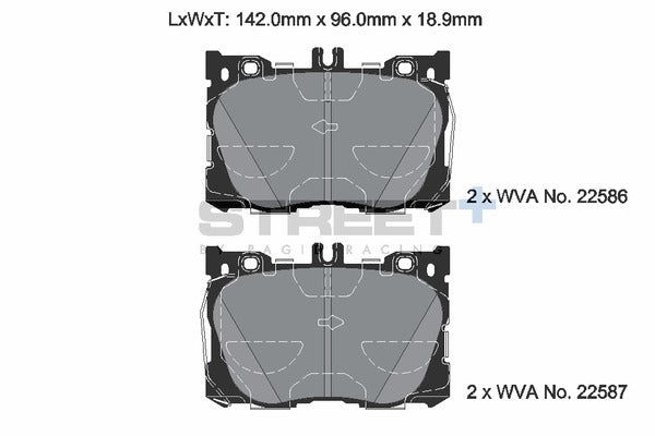 Pagid Racing Street+ Brake Pads T8015SP2001
