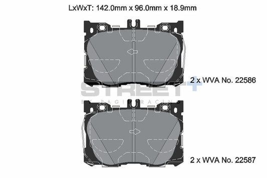 Pagid Racing Street+ Brake Pads T8015SP2001