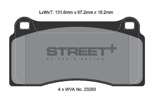 Pagid Racing Street+ Brake Pads T8021SP2001