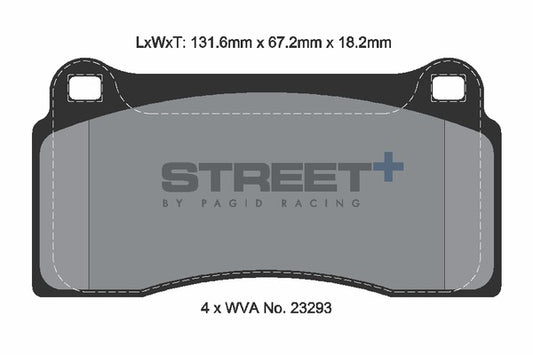 Pagid Racing Street+ Brake Pads T8021SP2001