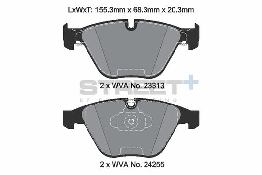 Pagid Racing Street+ Brake Pads T8025SP2001