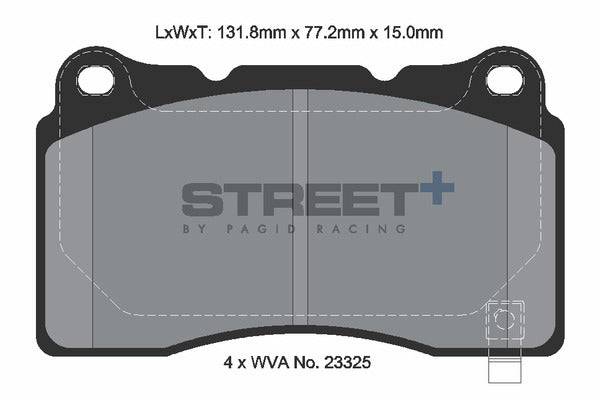 Pagid Racing Street+ Brake Pads T8026SP2001