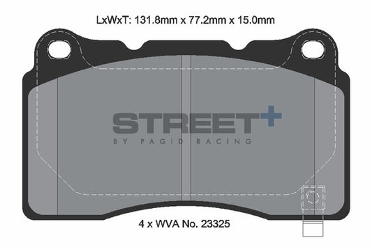 Pagid Racing Street+ Brake Pads T8026SP2001
