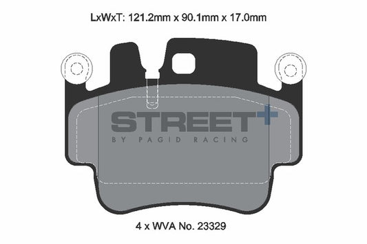 Pagid Racing Street+ Brake Pads T8028SP2001