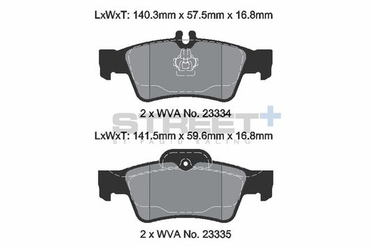 Pagid Racing Street+ Brake Pads T8029SP2001