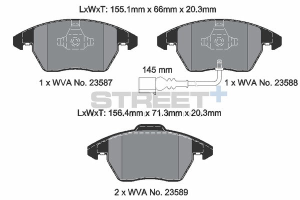 Pagid Racing Street+ Brake Pads T8033SP2001